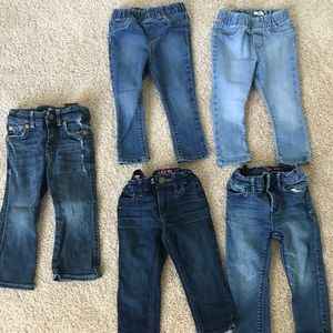 18-24 month girls jeans (five pairs)
